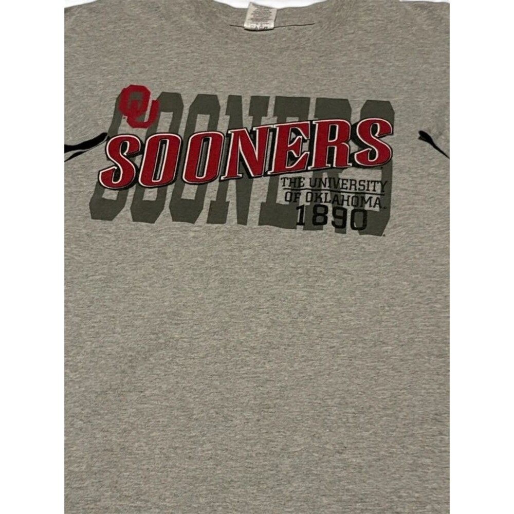 Vintage Jerzees High Cotton Oklahoma Sooners T-Shirt – Grey – Size XL